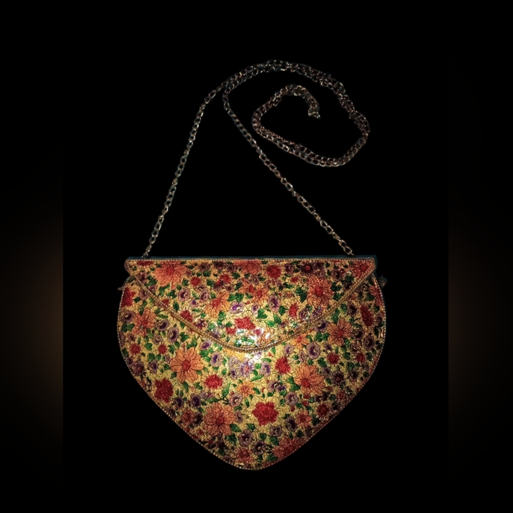 Floral ANTIK KRAFT metal Cross Over Purse